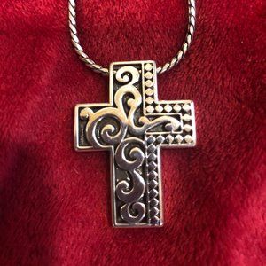 James Avery Retired Two Sided Cross Sterling
